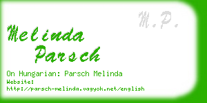 melinda parsch business card